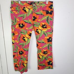 Polo Jeans Ralph Lauren Pants Womens 12 Colorful Maximalist Golf Cropped Floral